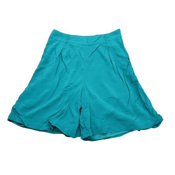 Serena Williams Signature Statement Shorts Womens 8 Green Zip Pocket Rayon - Picture 1 of 16